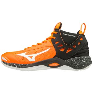 Pánské Volejbalové Boty Mizuno Wave Momentum Mid Oranžové/Černé